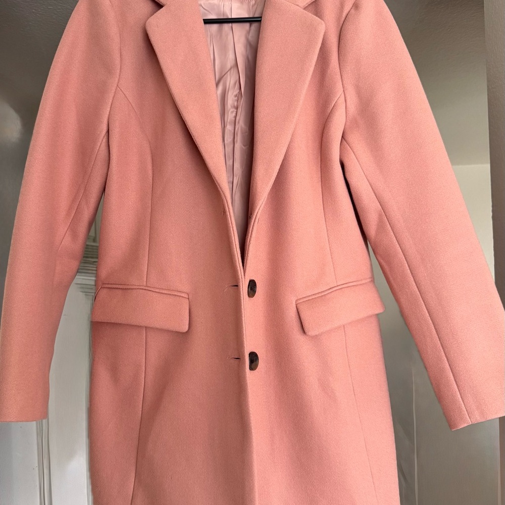 Allegra K Women's Pink Trench Coat